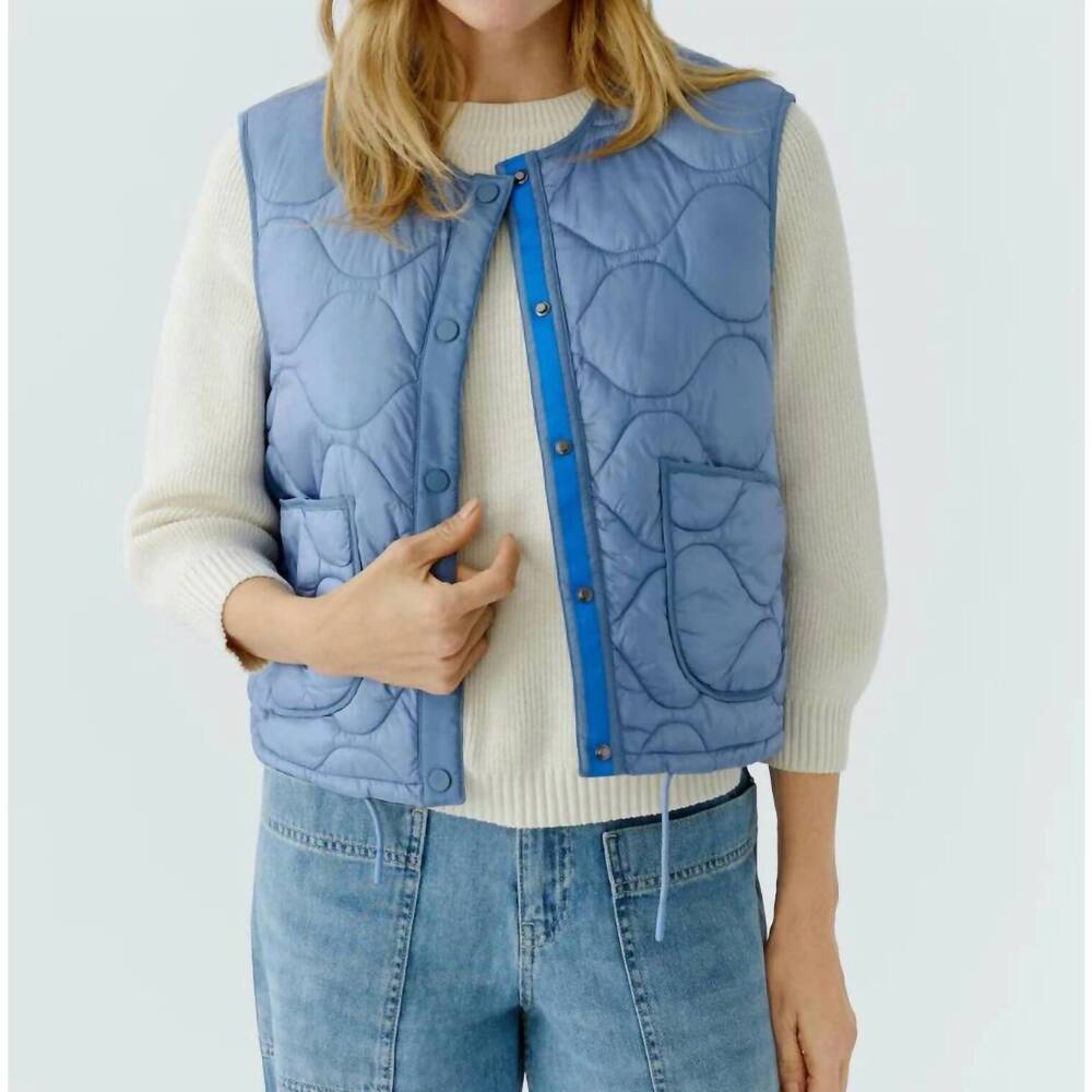 NEW OUI reversible parachute vest in light blue green